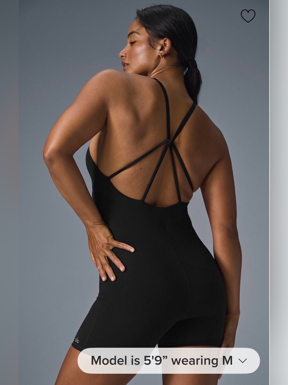 Alo Yoga Alosoft Center Stage Onsie, Black, Small